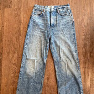 Reformation Cary High Rise Slouchy Wide Leg Jeans (27)